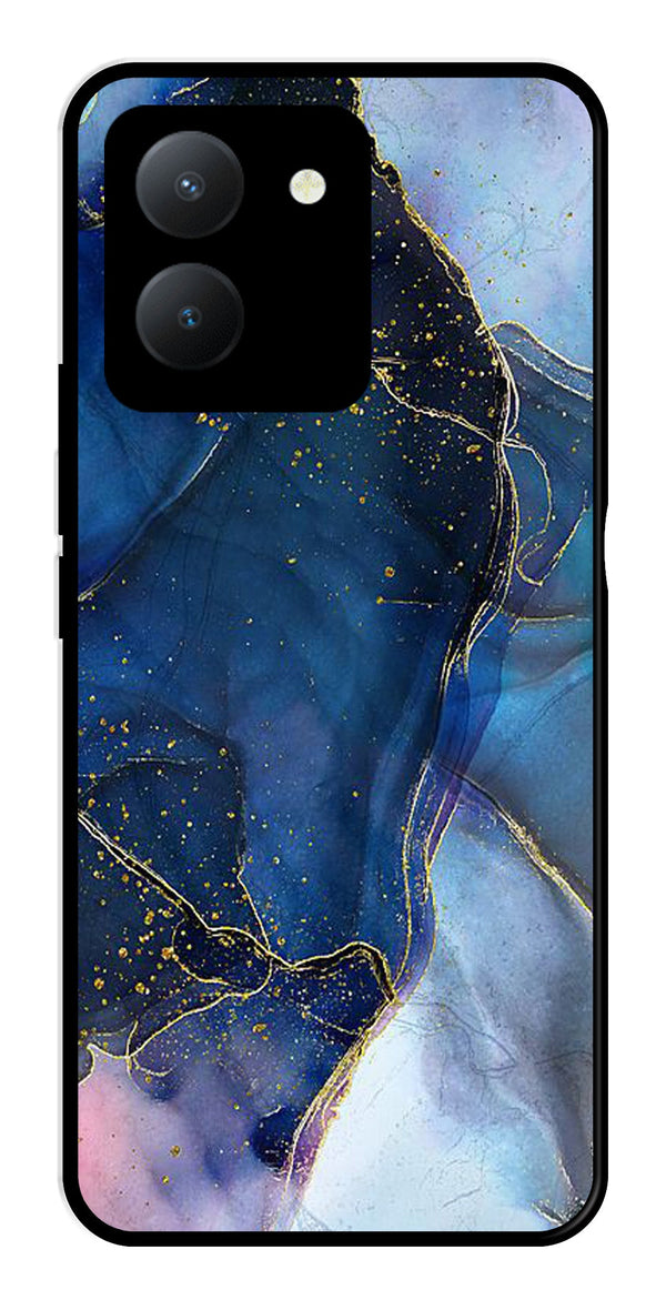 Blue Marble Metal Mobile Case for Vivo Y36   (Design No -34)