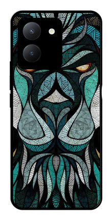 Lion Pattern Metal Mobile Case for Vivo Y36