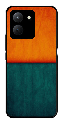 Orange Green Pattern Metal Mobile Case for Vivo Y36