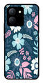 Flower Leaves Design Metal Mobile Case for Vivo Y36   (Design No -50)