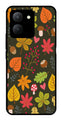 Leaves Design Metal Mobile Case for Vivo Y36   (Design No -51)