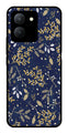 Floral Pattern  Metal Mobile Case for Vivo Y36   (Design No -52)