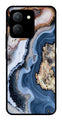 Marble Design Metal Mobile Case for Vivo Y36   (Design No -53)