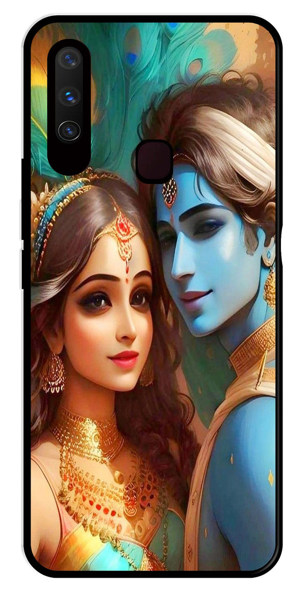 Lord Radha Krishna Metal Mobile Case for Vivo Y17   (Design No -01)