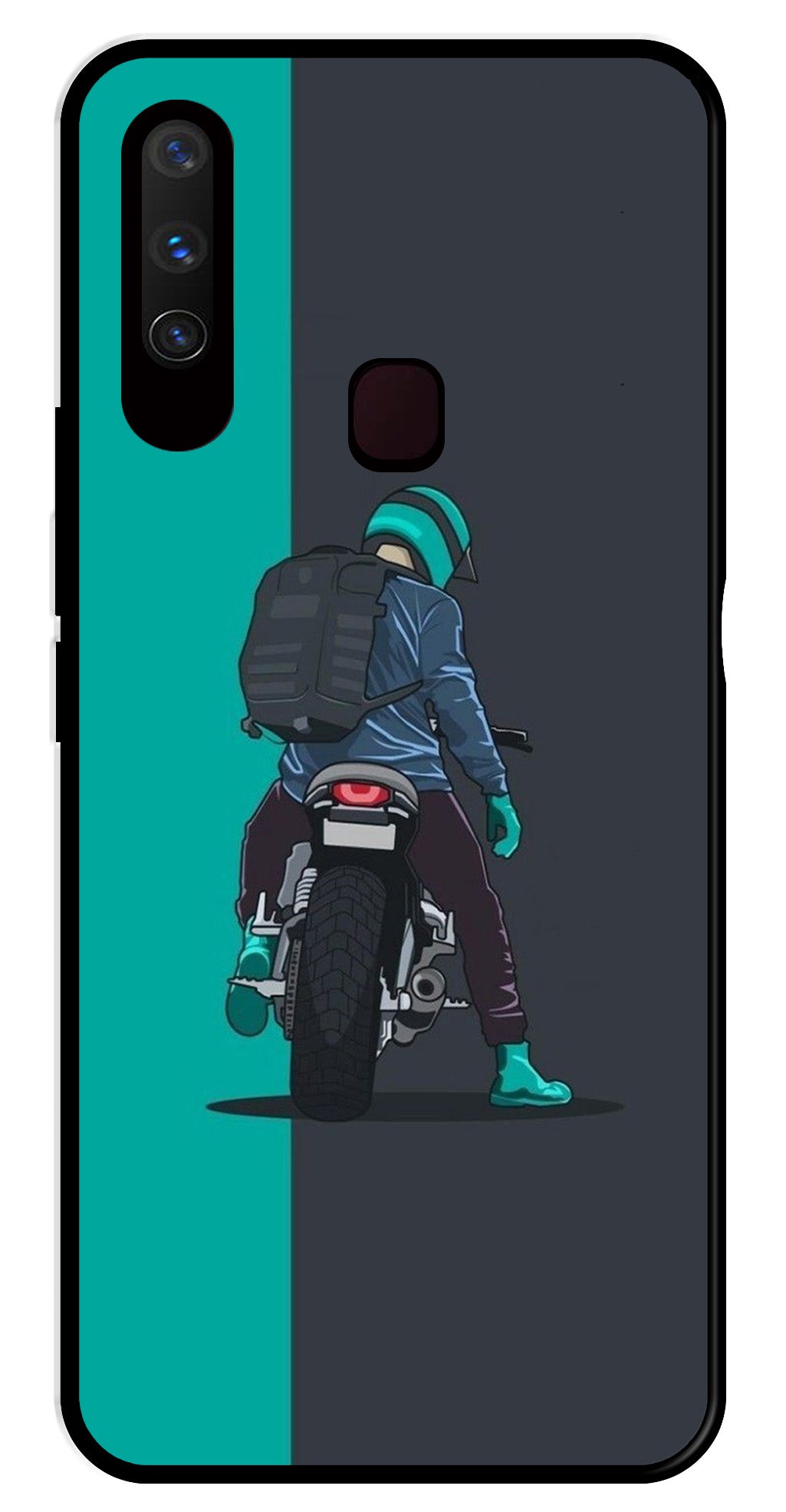 Bike Lover Metal Mobile Case for Vivo Y17   (Design No -05)