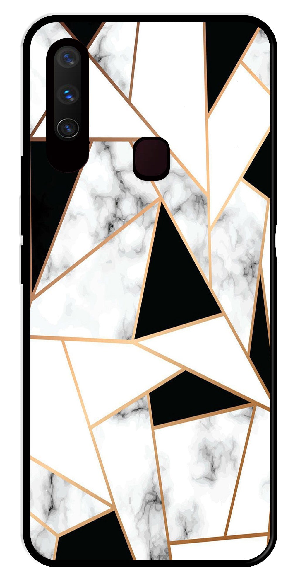 Marble Design2 Metal Mobile Case for Vivo Y15   (Design No -08)