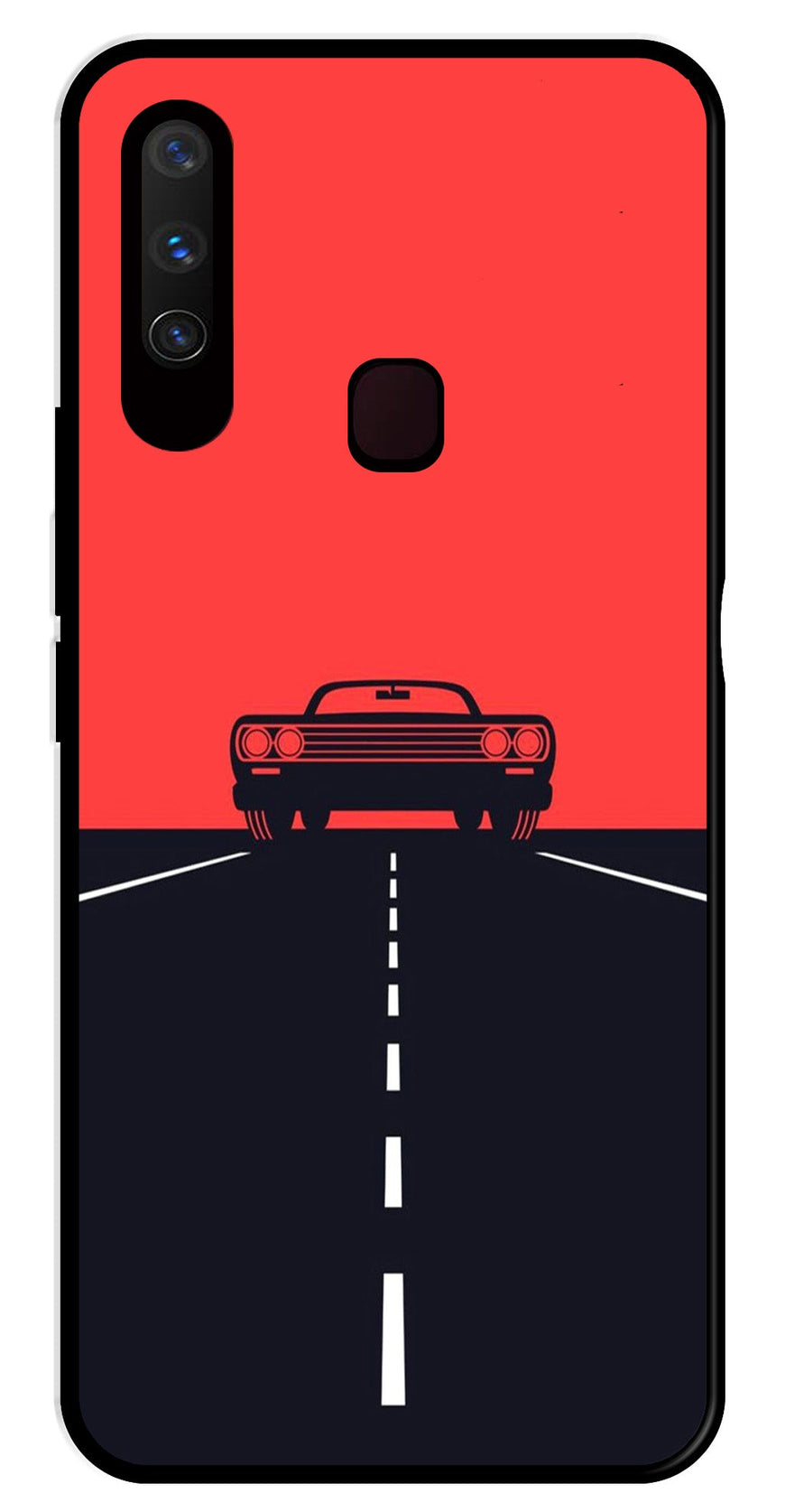 Car Lover Metal Mobile Case for Vivo Y15   (Design No -21)