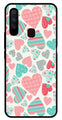Hearts Pattern Metal Mobile Case for Vivo Y17   (Design No -22)