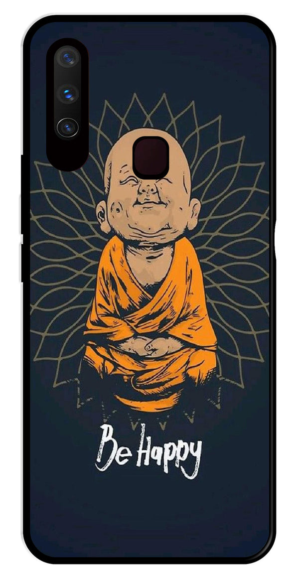 Be Happy Metal Mobile Case for Vivo Y17   (Design No -27)