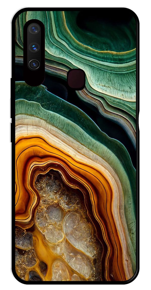 Marble Design Metal Mobile Case for Vivo Y3   (Design No -28)