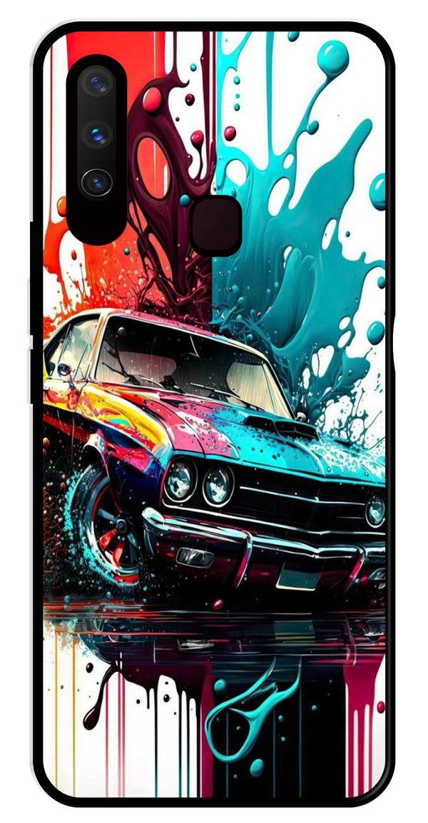 Vintage Car Metal Mobile Case for Vivo Y3   (Design No -29)