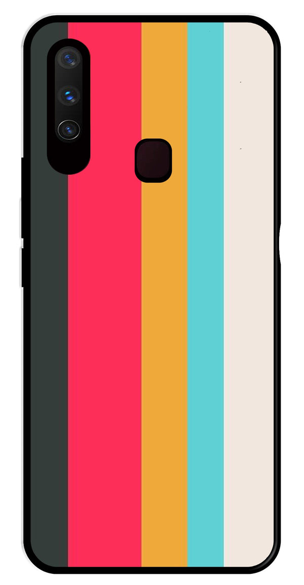 Muted Rainbow Metal Mobile Case for Vivo Y17   (Design No -31)