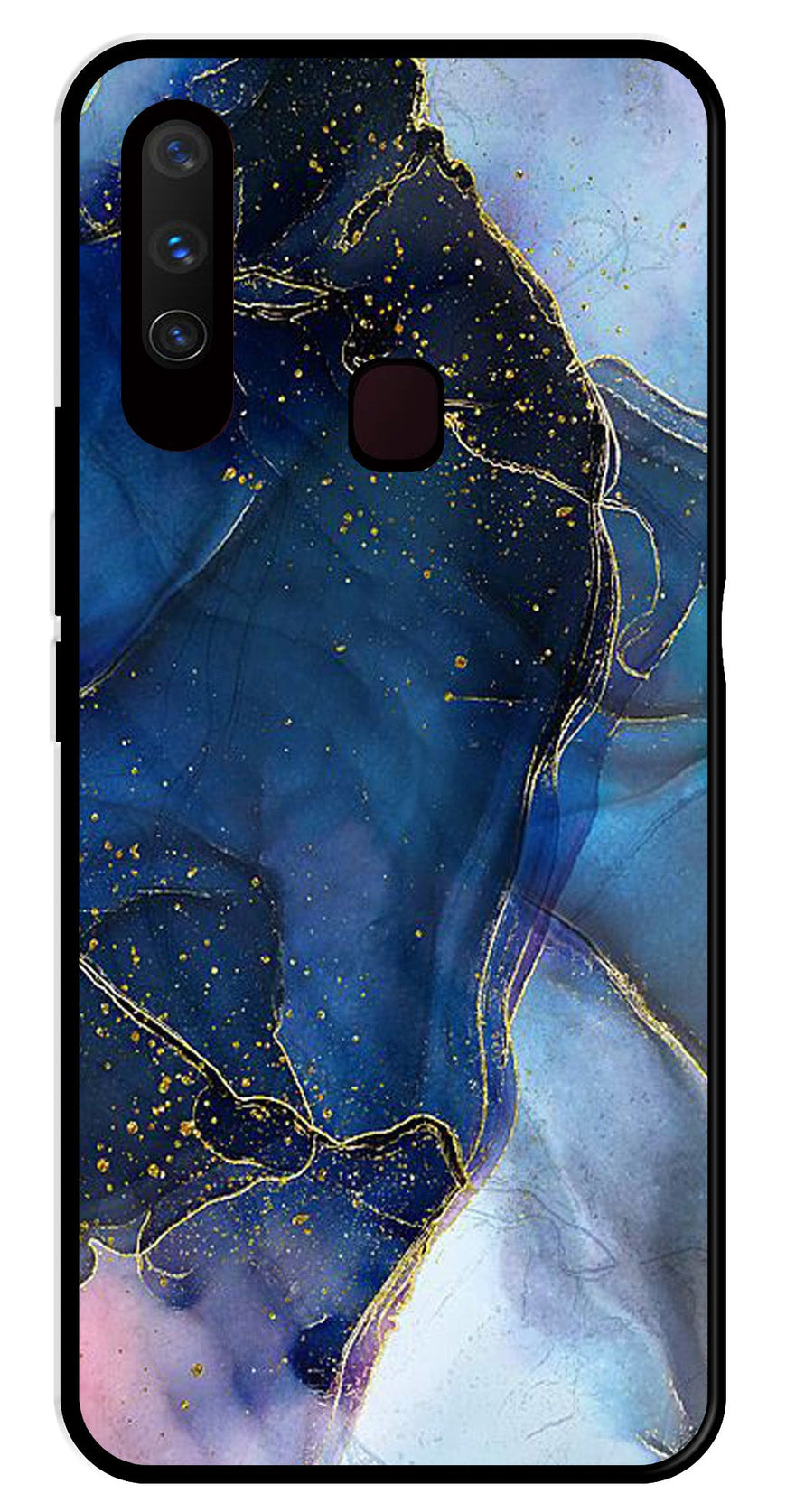 Blue Marble Metal Mobile Case for Vivo Y15   (Design No -34)