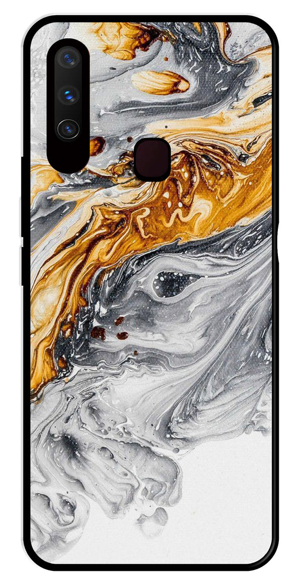 Marble Pattern Metal Mobile Case for Vivo Y3   (Design No -36)