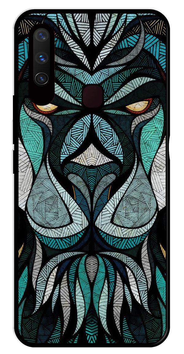 Lion Pattern Metal Mobile Case for Vivo Y17   (Design No -40)