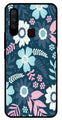 Flower Leaves Design Metal Mobile Case for Vivo Y15   (Design No -50)