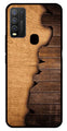 Wooden Design Metal Mobile Case for Vivo Y50   (Design No -13)