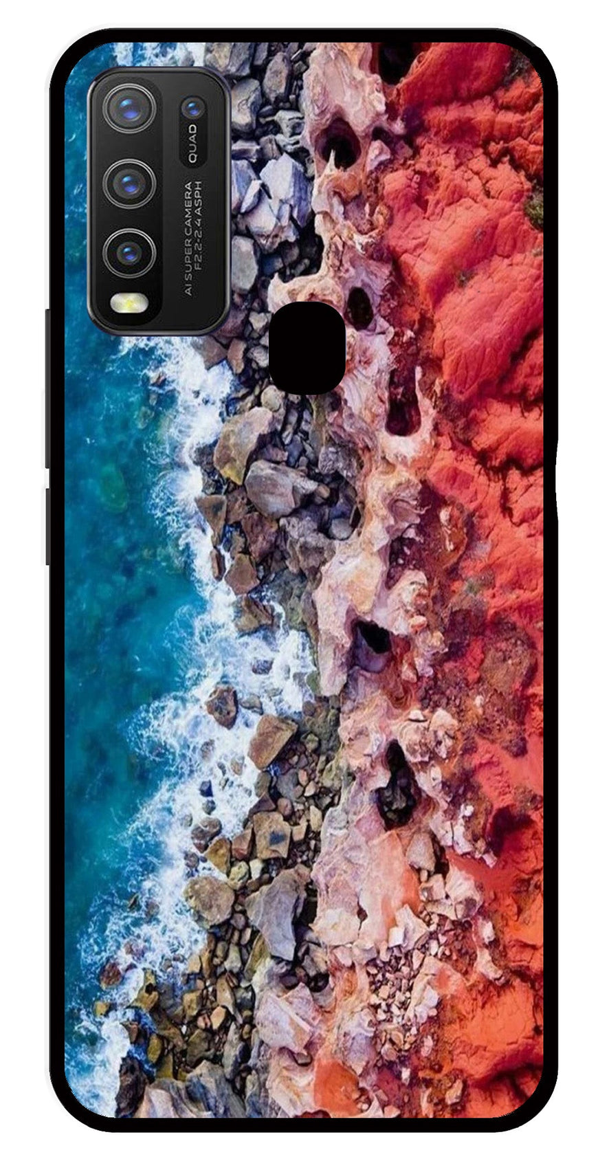 Sea Shore Metal Mobile Case for Vivo Y50   (Design No -18)