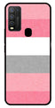 Pink Pattern Metal Mobile Case for Vivo Y30   (Design No -23)