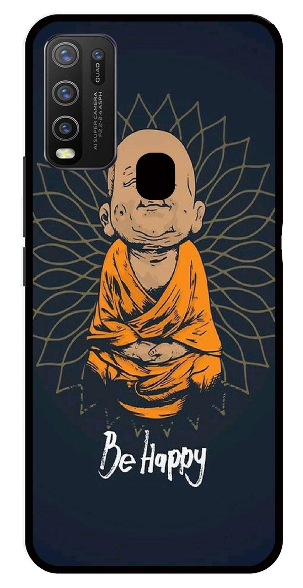 Be Happy Metal Mobile Case for Vivo Y50   (Design No -27)