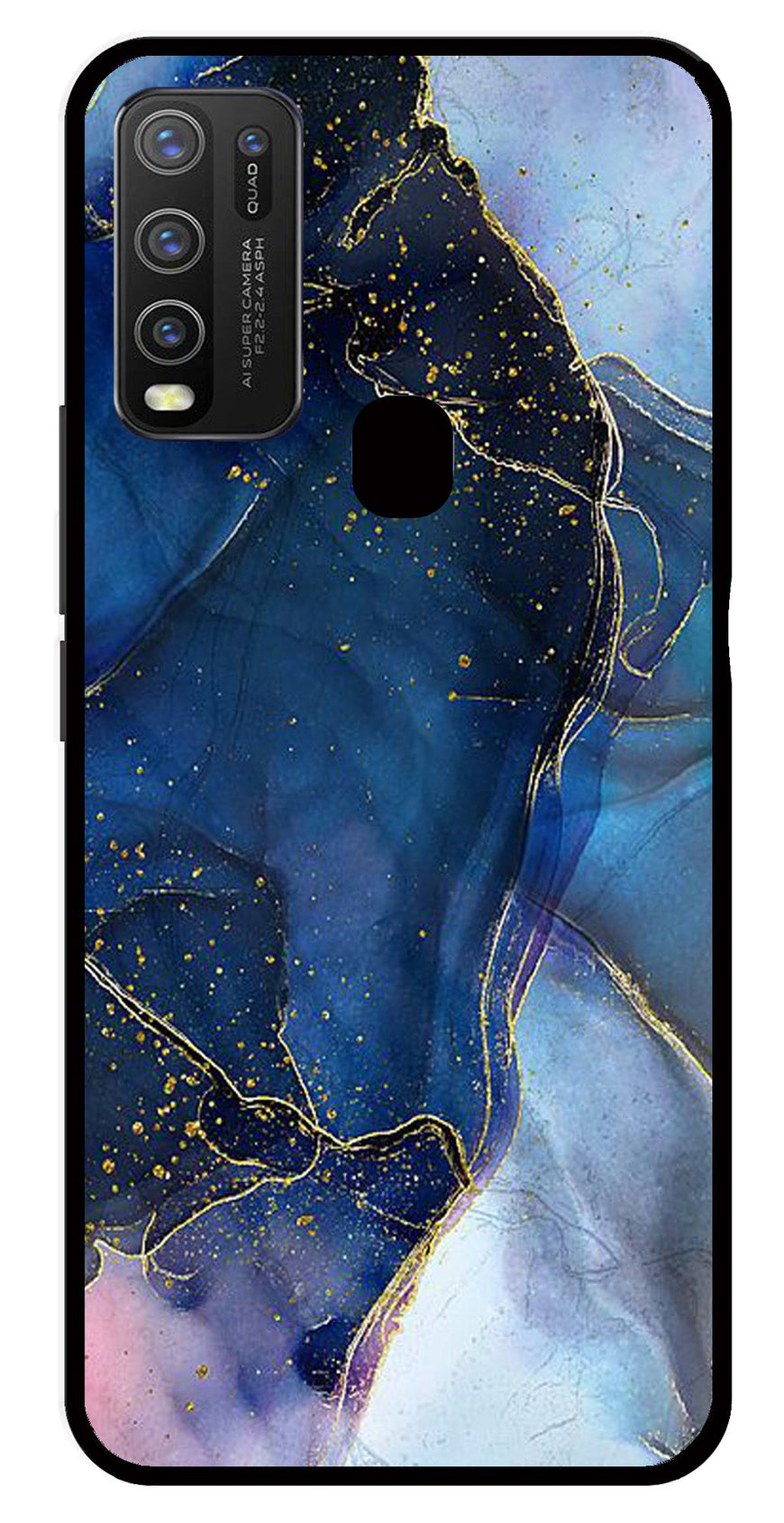 Blue Marble Metal Mobile Case for Vivo Y50   (Design No -34)
