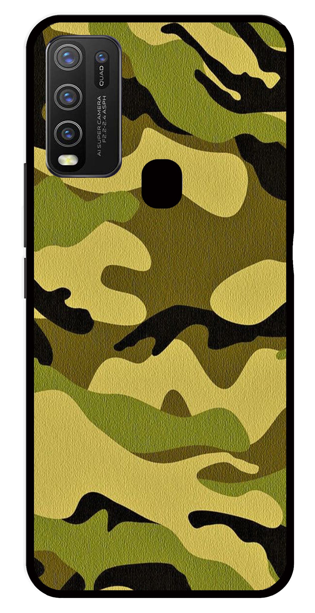 Army Pattern Metal Mobile Case for Vivo Y50   (Design No -35)