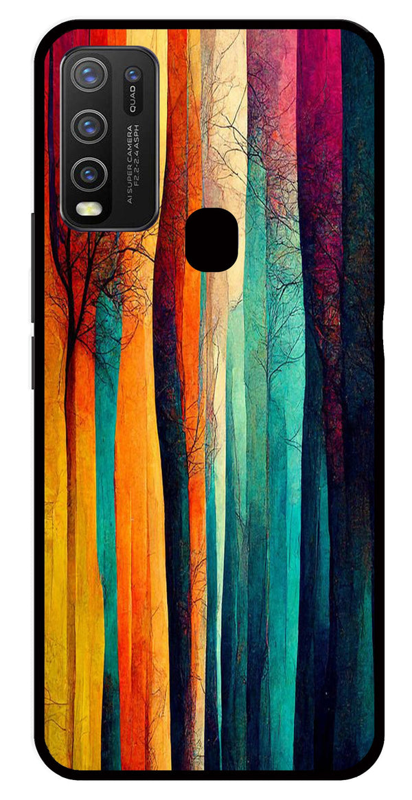 Modern Art Colorful Metal Mobile Case for Vivo Y50   (Design No -47)