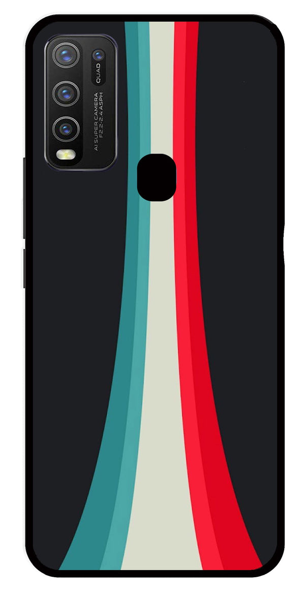 Modern Art Colorful Metal Mobile Case for Vivo Y30   (Design No -48)