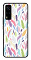 Colorful Feathers Metal Mobile Case for Vivo Y53s   (Design No -06)
