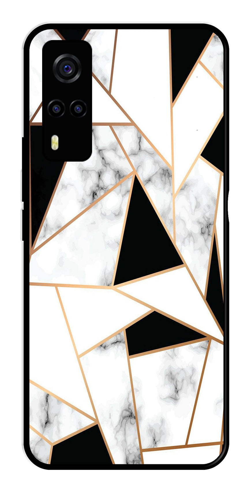 Marble Design2 Metal Mobile Case for Vivo Y53s   (Design No -08)