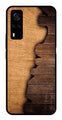 Wooden Design Metal Mobile Case for Vivo Y53s   (Design No -13)
