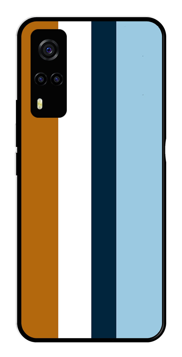 MultiColor Pattern Metal Mobile Case for Vivo Y53s   (Design No -17)