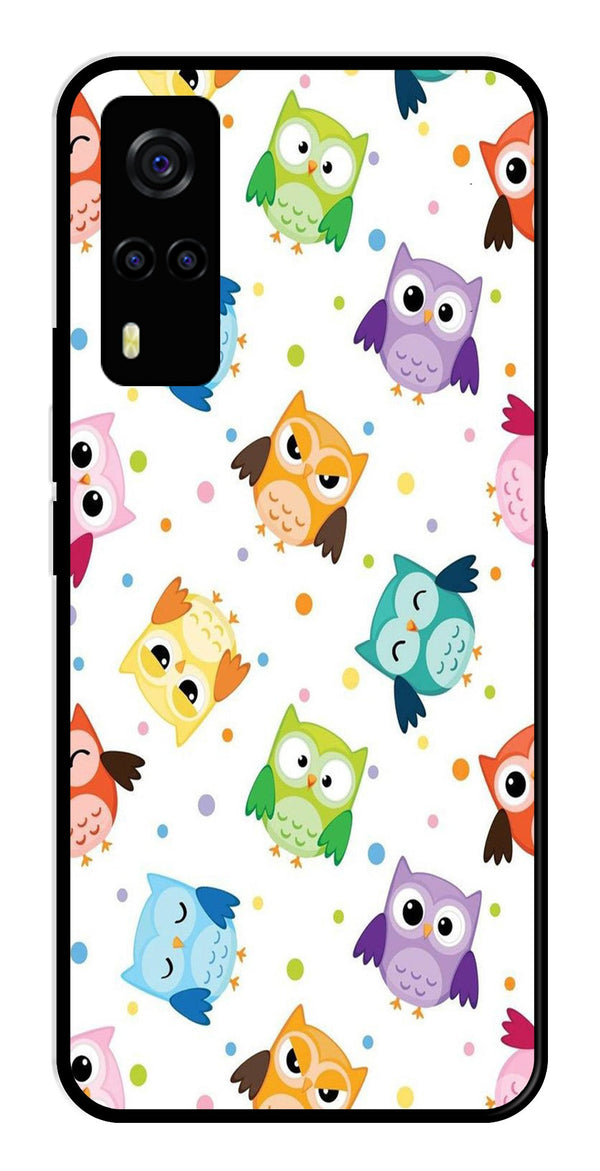 Owls Pattern Metal Mobile Case for Vivo Y53s   (Design No -20)