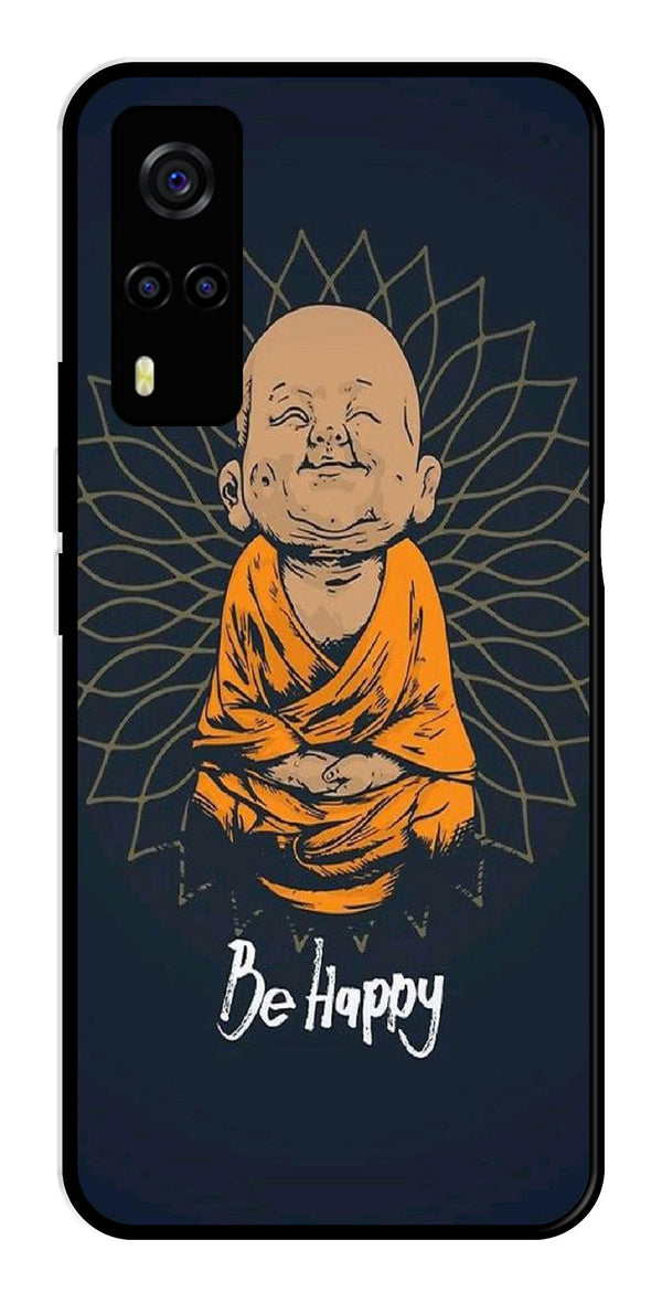 Be Happy Metal Mobile Case for Vivo Y53s   (Design No -27)