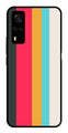 Muted Rainbow Metal Mobile Case for Vivo Y53s   (Design No -31)