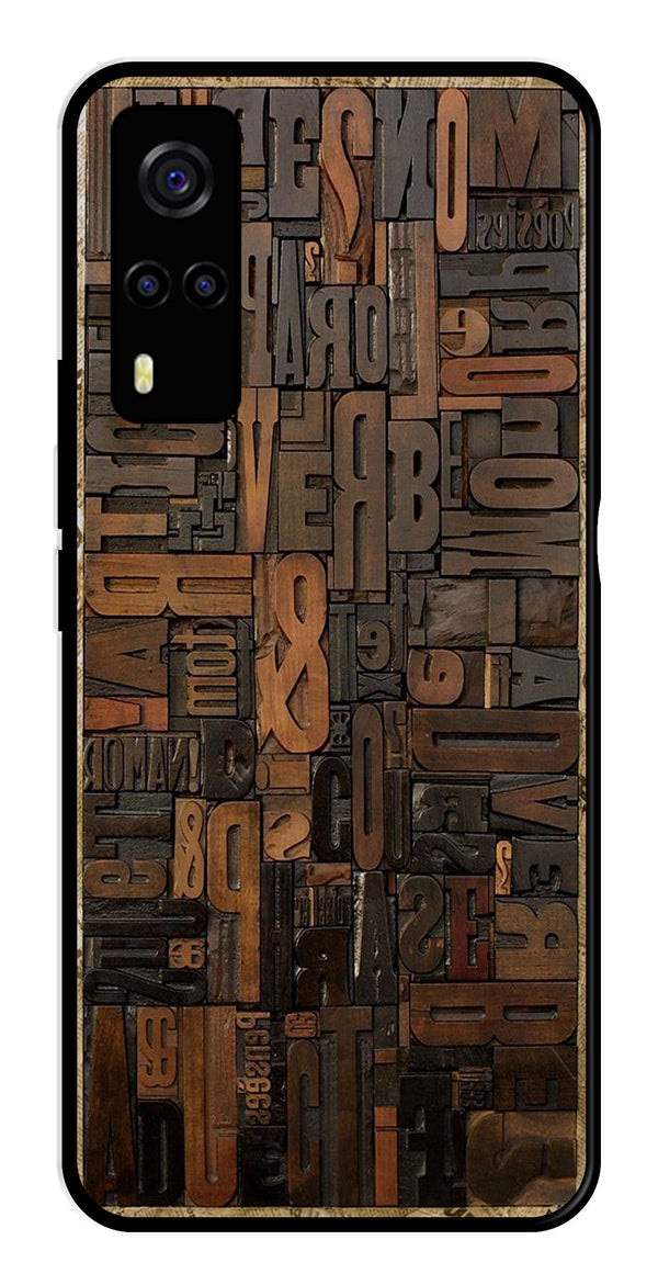 Alphabets Metal Mobile Case for Vivo Y53s   (Design No -32)