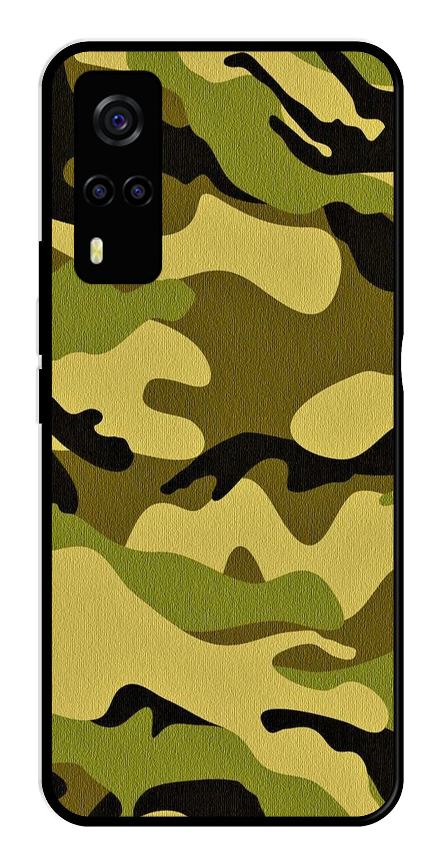 Army Pattern Metal Mobile Case for Vivo Y53s   (Design No -35)
