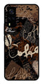 Coffee Pattern Metal Mobile Case for Vivo Y53s   (Design No -37)