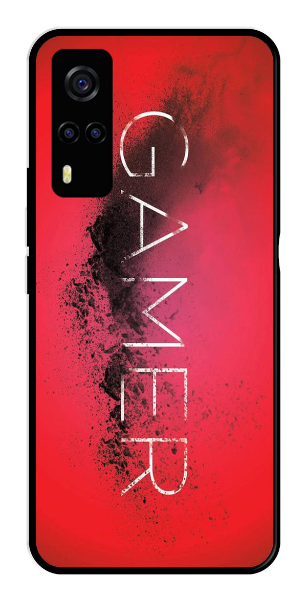 Gamer Pattern Metal Mobile Case for Vivo Y53s   (Design No -41)