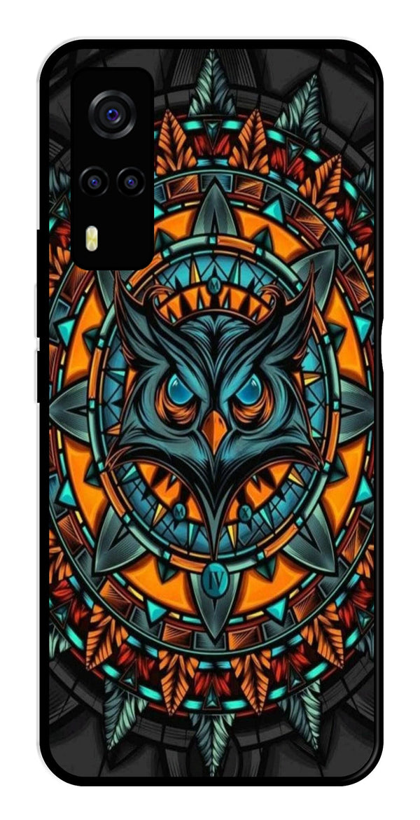 Owl Pattern Metal Mobile Case for Vivo Y53s   (Design No -42)