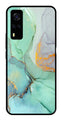 Marble Design Metal Mobile Case for Vivo Y53s   (Design No -46)