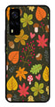 Leaves Design Metal Mobile Case for Vivo Y53s   (Design No -51)