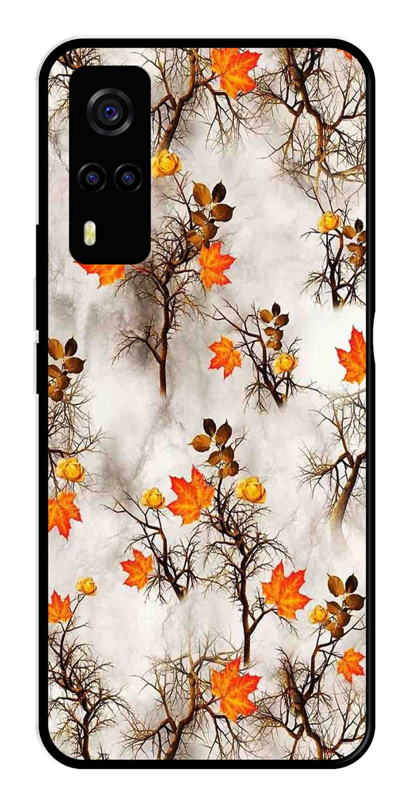 Autumn leaves Metal Mobile Case for Vivo Y53s   (Design No -55)