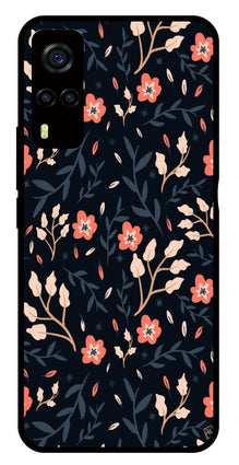 Floral Pattern Metal Mobile Case for Vivo Y55s