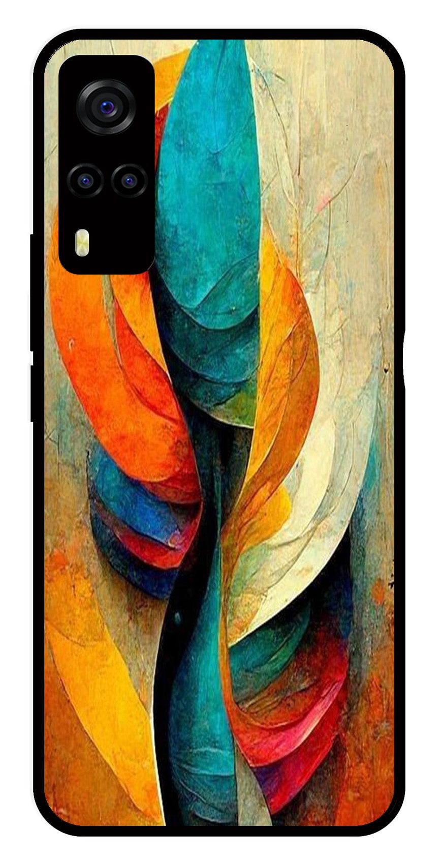 Modern Art Metal Mobile Case for Vivo Y55s   (Design No -11)