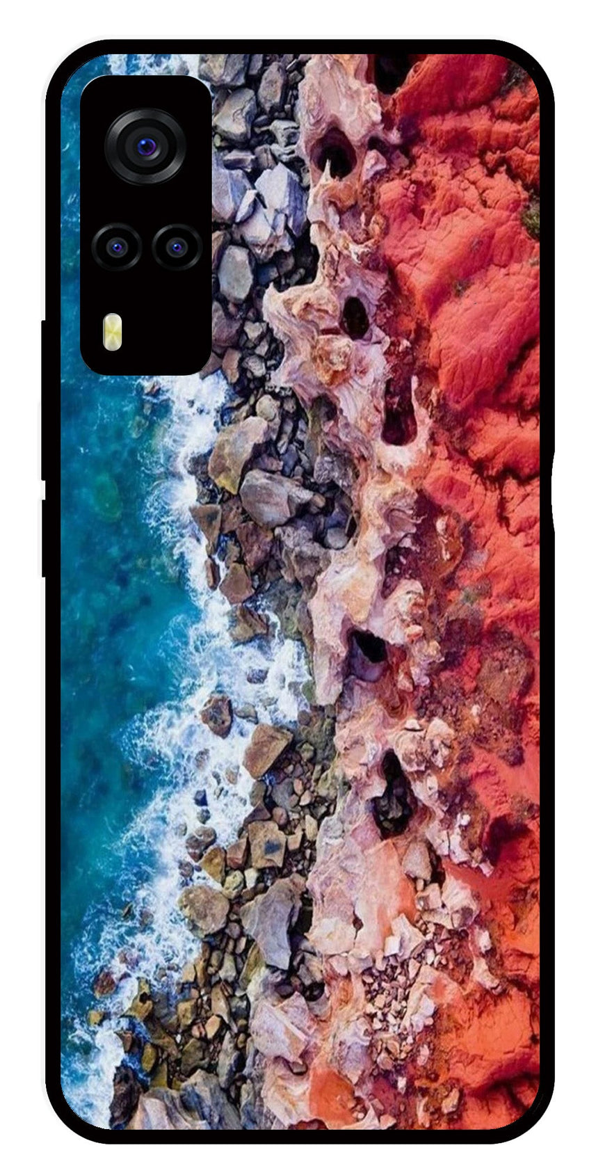 Sea Shore Metal Mobile Case for Vivo Y55s   (Design No -18)