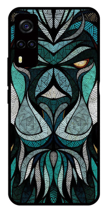 Lion Pattern Metal Mobile Case for Vivo Y55s