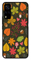 Leaves Design Metal Mobile Case for Vivo Y55s   (Design No -51)