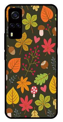 Leaves Design Metal Mobile Case for Vivo Y55s