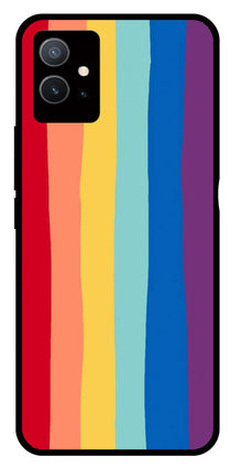 Rainbow MultiColor Metal Mobile Case for Vivo Y33s 5G
